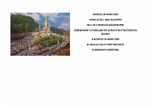 1992 03 28 MARS HOMELIE DE L ABBE BALZAMO A LOURDES